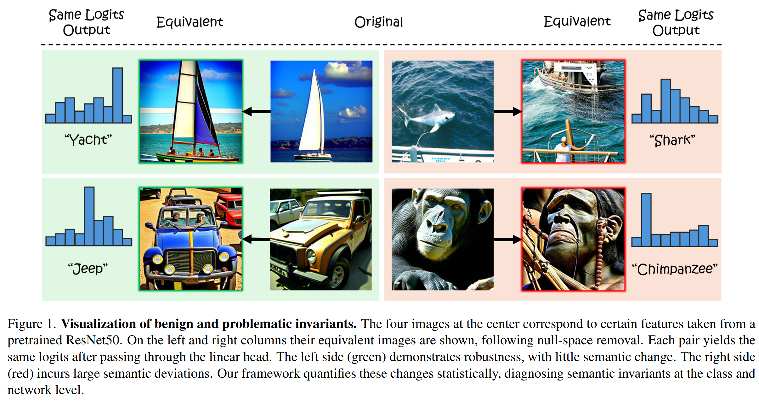 SING teaser figure showing benign and problematic invariants